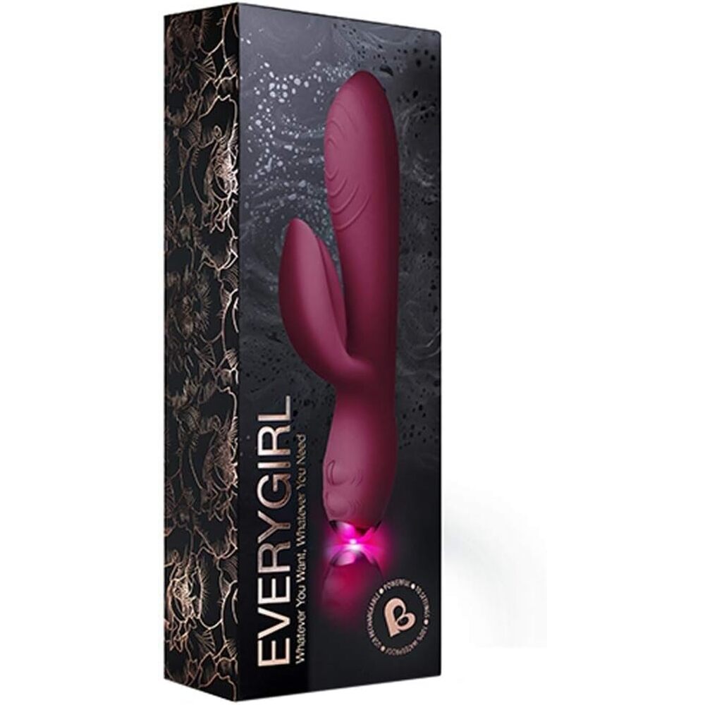 Rocks Off Everygirl Burgundy Rechargeable Rabbit Vibrator - Image 4