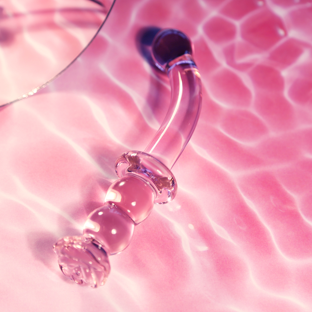 Glaze Glass Rosebud GSpot Dildo - Image 3