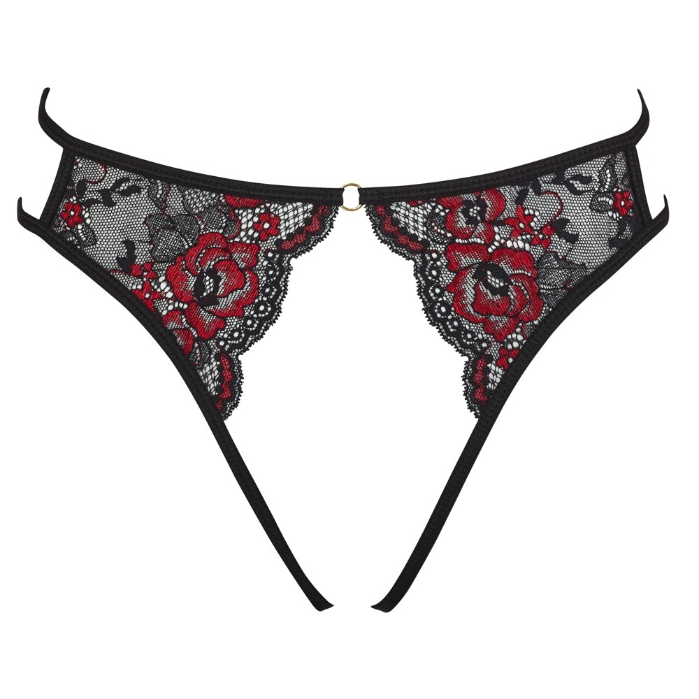 Cottelli Adjustable Lacey Crotchless Brief - Image 3