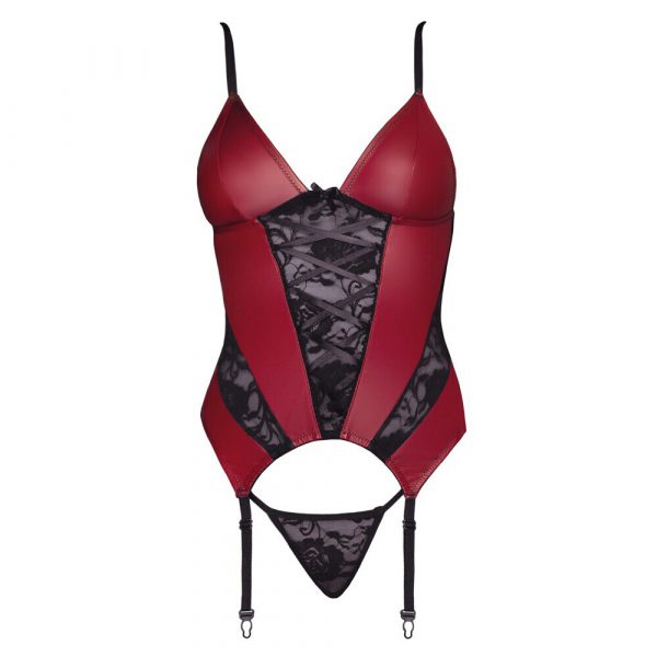 Cottelli Basque and Thong With Lace - Image 3