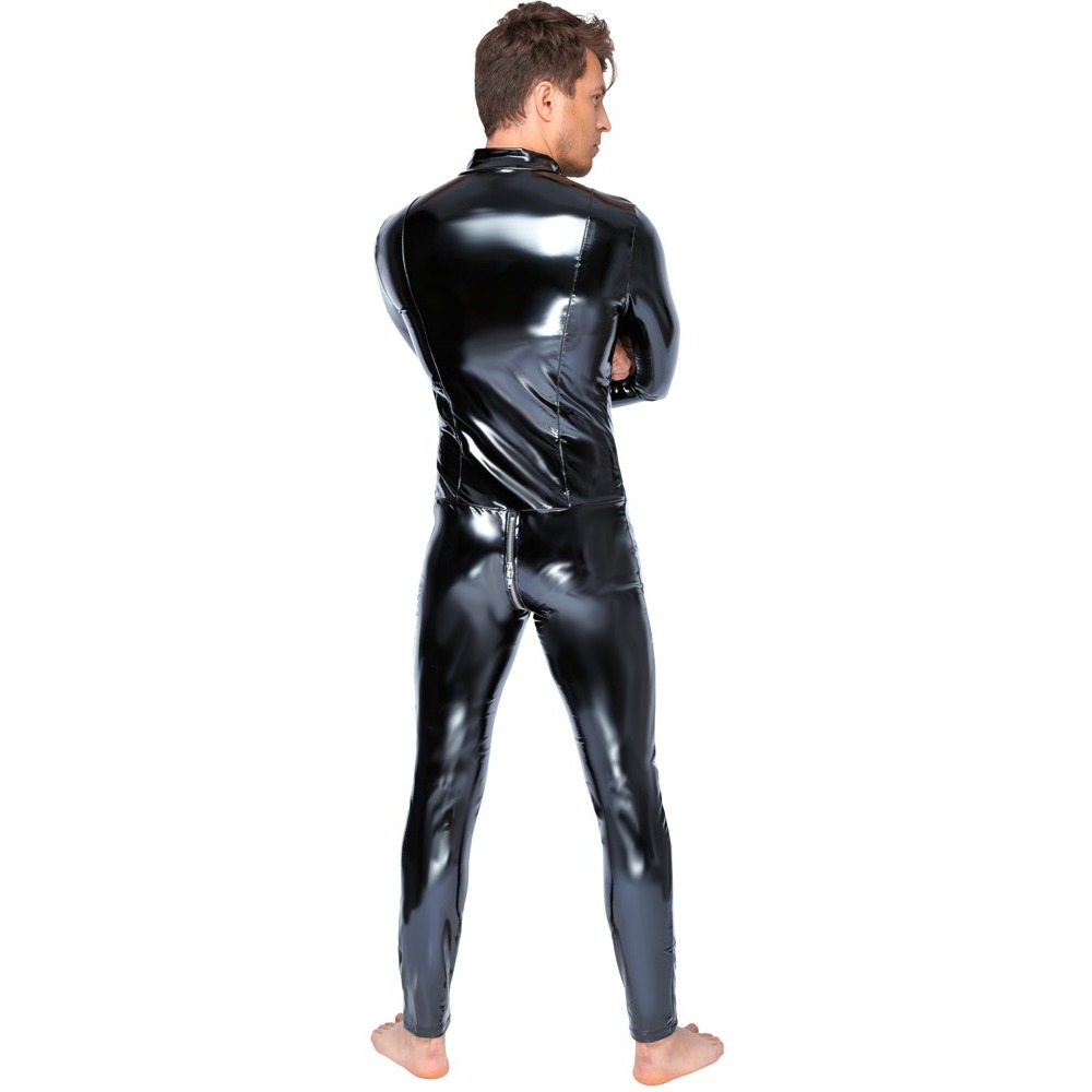 Black Level Vinyl Jumpsuit With Zip Black - Image 2