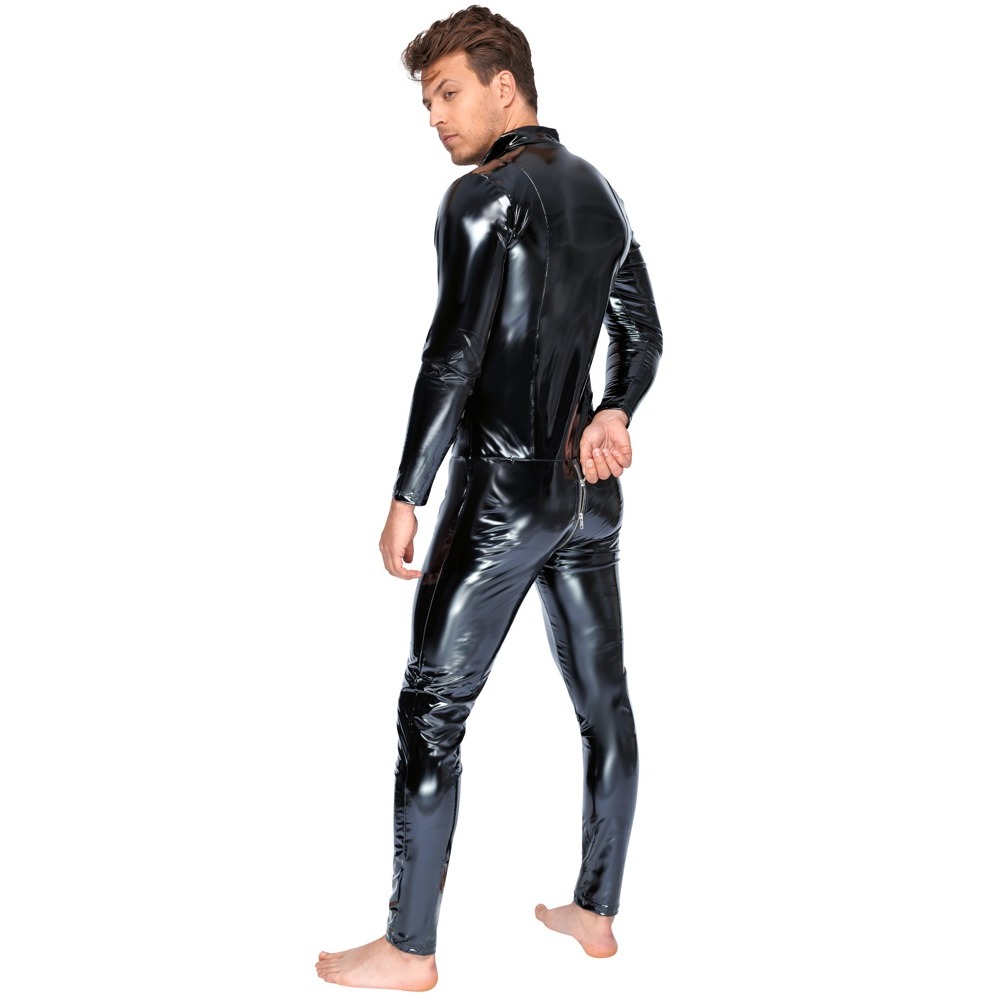 Black Level Vinyl Jumpsuit With Zip Black - Image 4