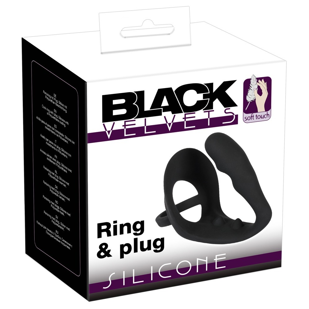 Black Velvets Cock Ring And Anal Plug - Image 4