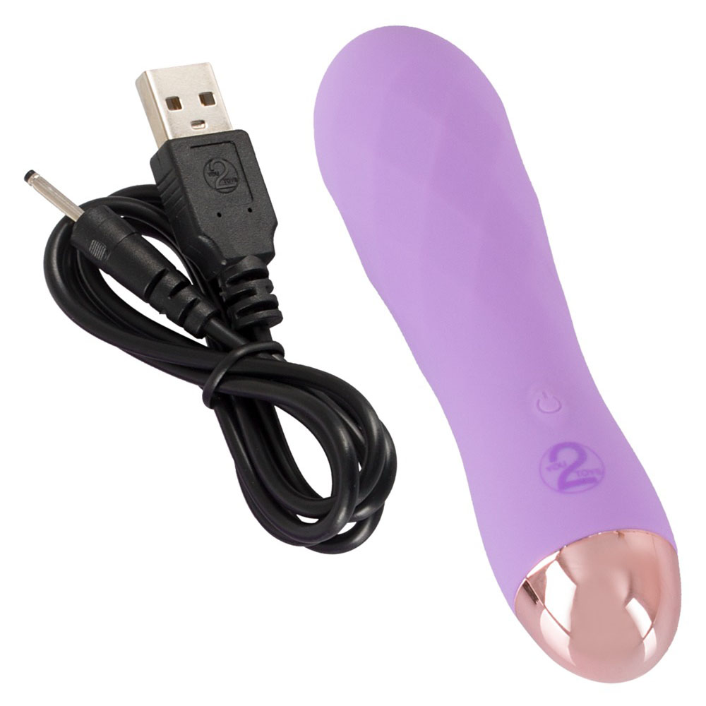 Cuties Silk Touch Rechargeable Mini Vibrator Purple - Image 3