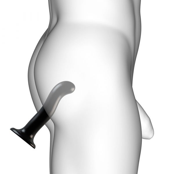 Strap On Me Prostate and G Spot Curved Dildo Medium Black - Image 3