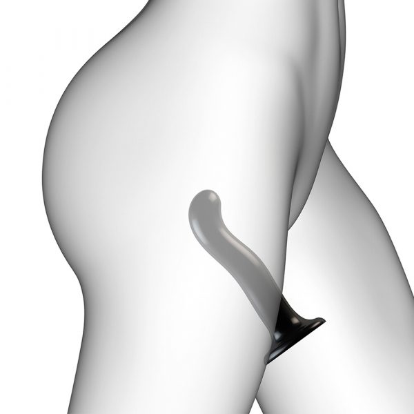 Strap On Me Prostate and G Spot Curved Dildo Medium Black - Image 4