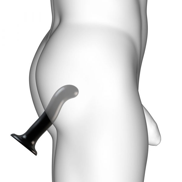 Strap On Me Prostate and G Spot Curved Dildo Small Black - Image 4
