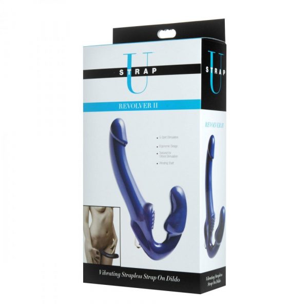 XR Revolver II Vibrating Strapless Strap On Dildo - Image 4