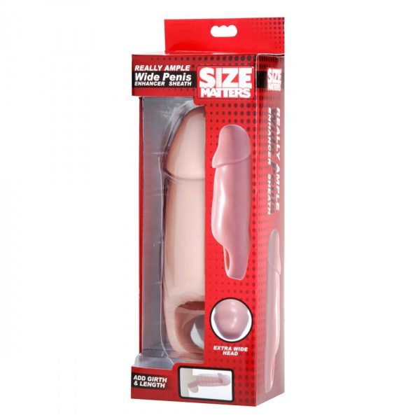 Size Matters Really Ample Wide Penis Enhancer Sheath Flesh - Image 4