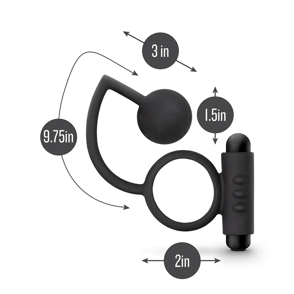 Anal Adventures Platinum Ball With Vibrating Cock Ring - Image 2