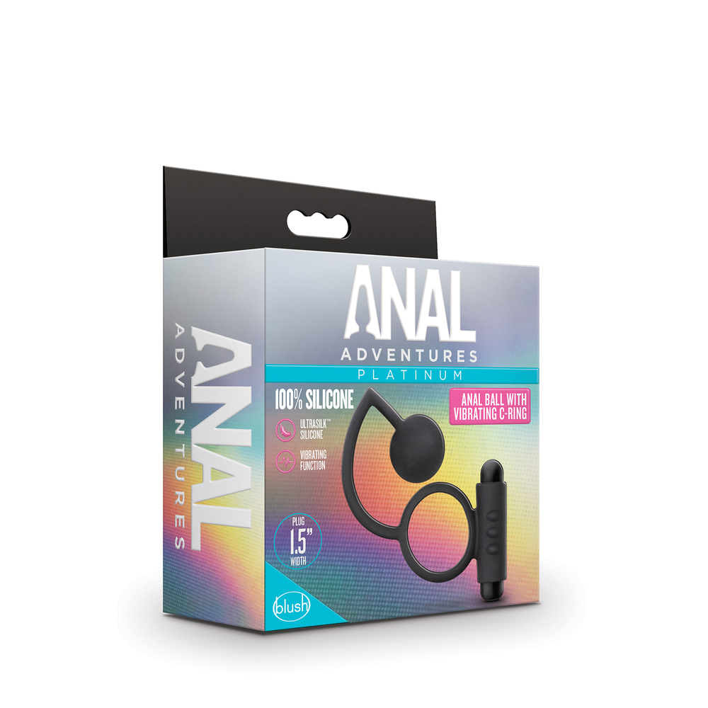 Anal Adventures Platinum Ball With Vibrating Cock Ring - Image 4