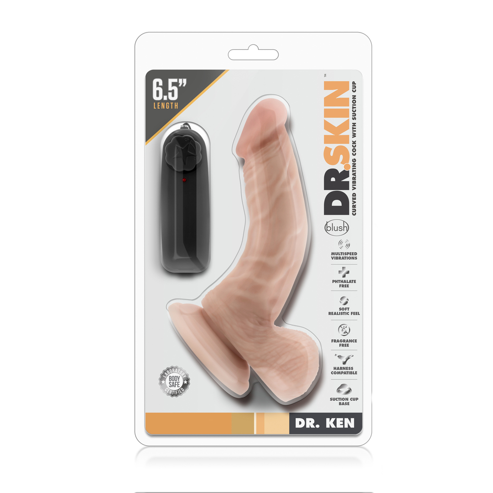 Dr Skin Dr Ken Curved Vibrating Cock With Suction Cup - Image 4