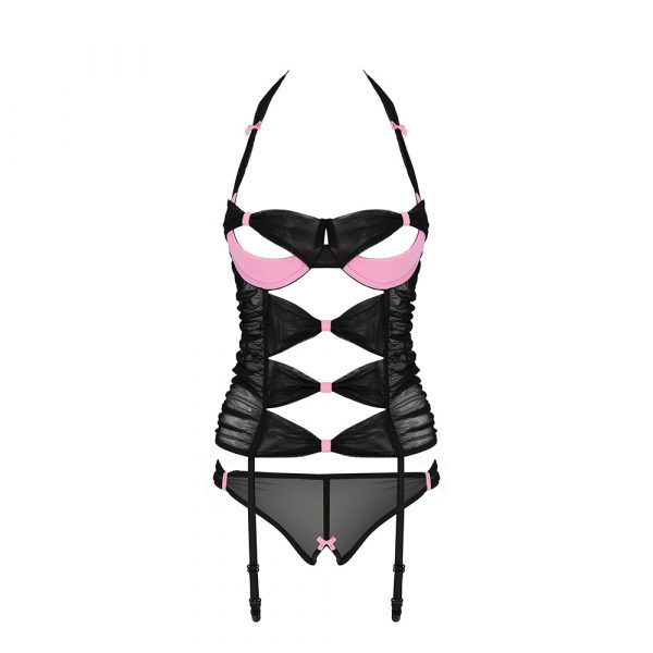 Passion Praline Black And Pink Corset - Image 3