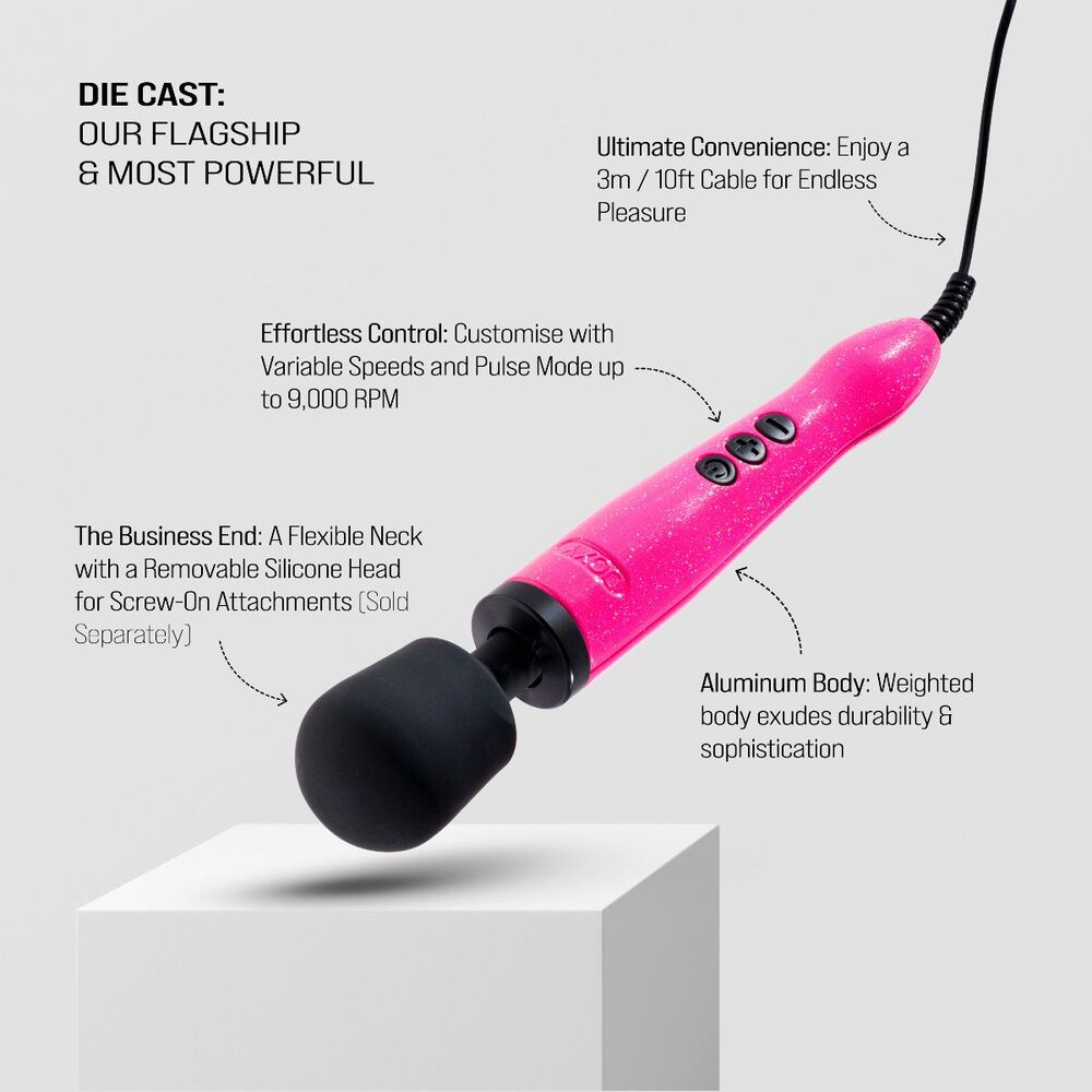 Doxy Die Cast Wand Massager HOT PINK - Image 4