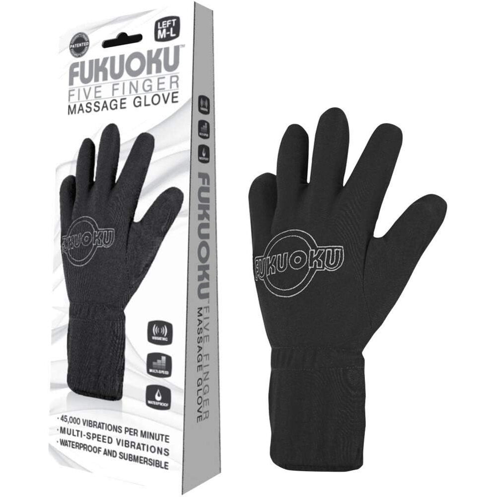 Fukuoku Vibrating Five Finger Massage Glove Left Hand - Image 4