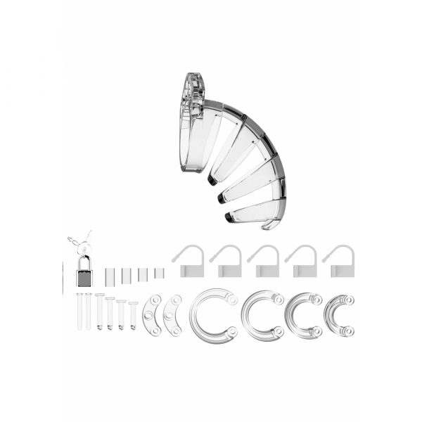 Man Cage 02 Male 3.5 Inch Clear Chastity Cage - Image 2