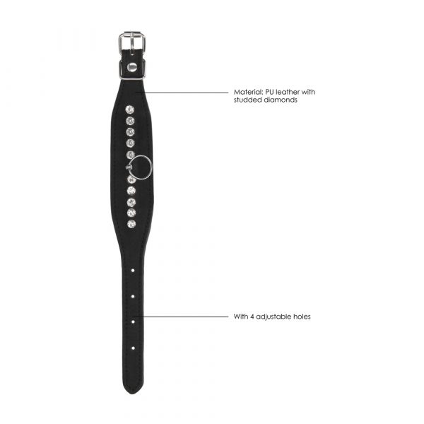 Ouch Diamond Studded Wrist Cuffs - Image 2