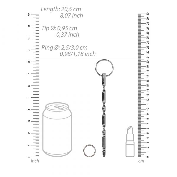 Ouch Urethral Sounding Steel Dilator With Ring - Image 2