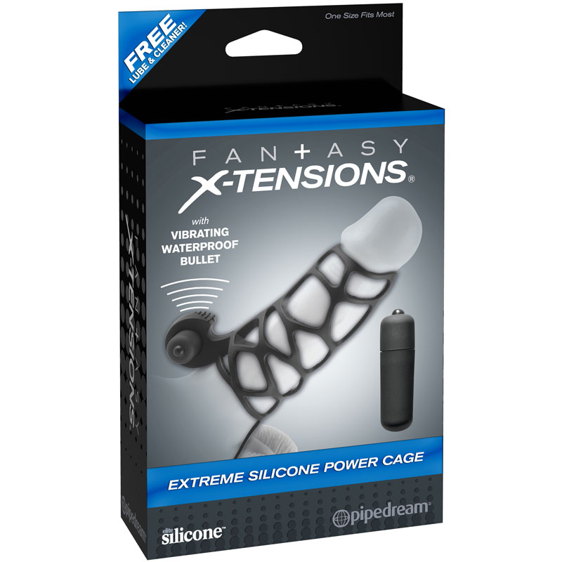 Fantasy Xtensions Silicone Extreme Power Vibrating Cock Cage - Image 3