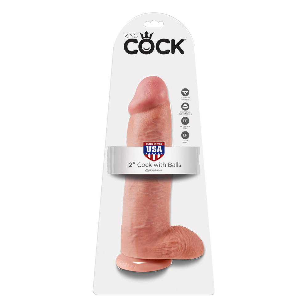 King Cock 12 Inch Cock Dildo With Balls - Image 4