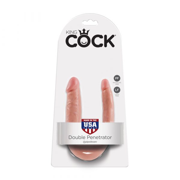 King Cock Small Double Trouble Flesh - Image 4