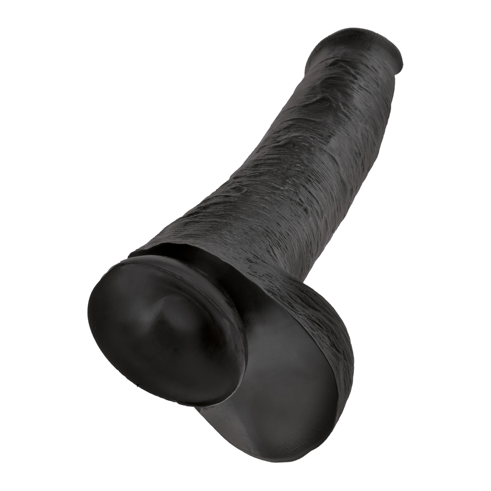 King Cock 15 Inch Cock with Balls Black - Image 3