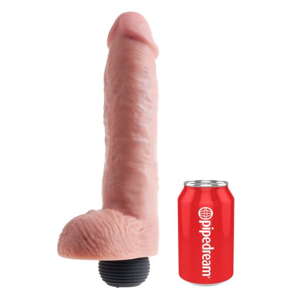 King Cock 11 Inch Squirting Cock With Balls Flesh - Image 3