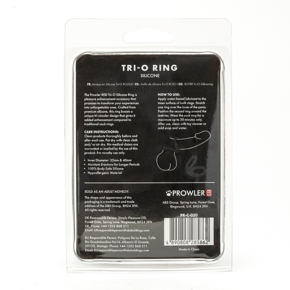 Prowler Red Tri O Silicone Ring - Image 4