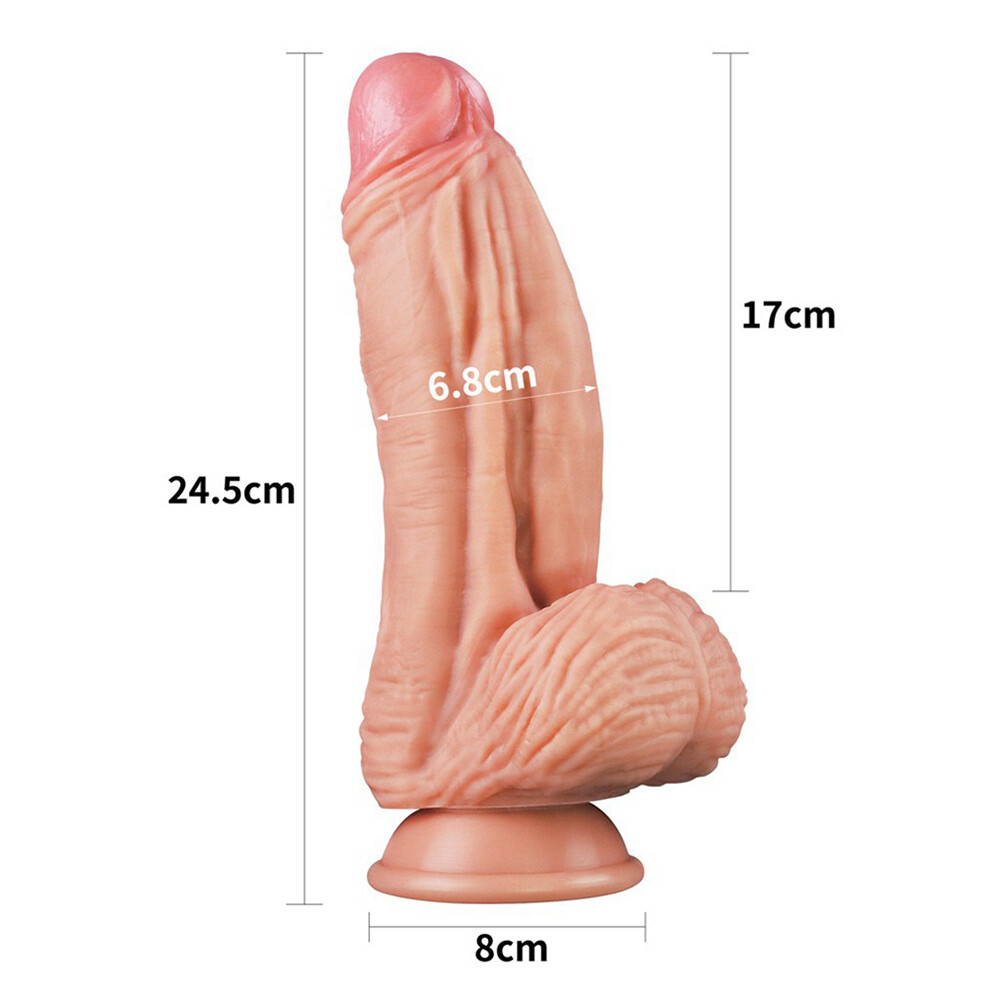 Lovetoy 10 Inch Dual Layered Silicone Cock - Image 2