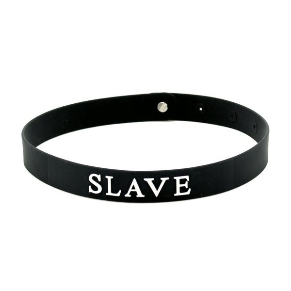 Black Silicone Slave Collar - Image 2