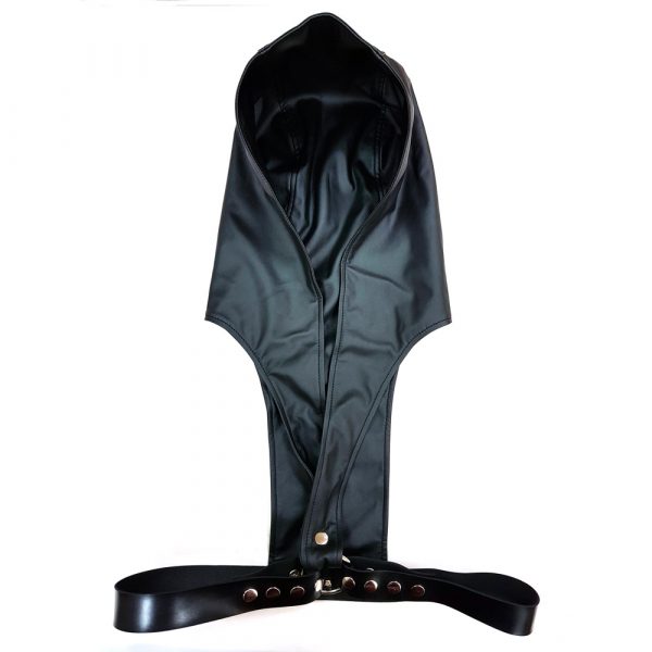 Rouge Leather Harness with Faux Leather Hoodie - Image 2