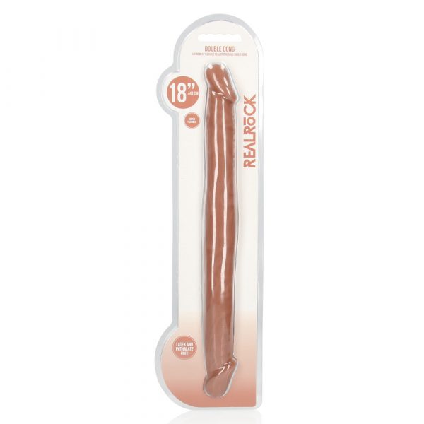 RealRock 18 Inch Double Dildo Flesh Tan - Image 2
