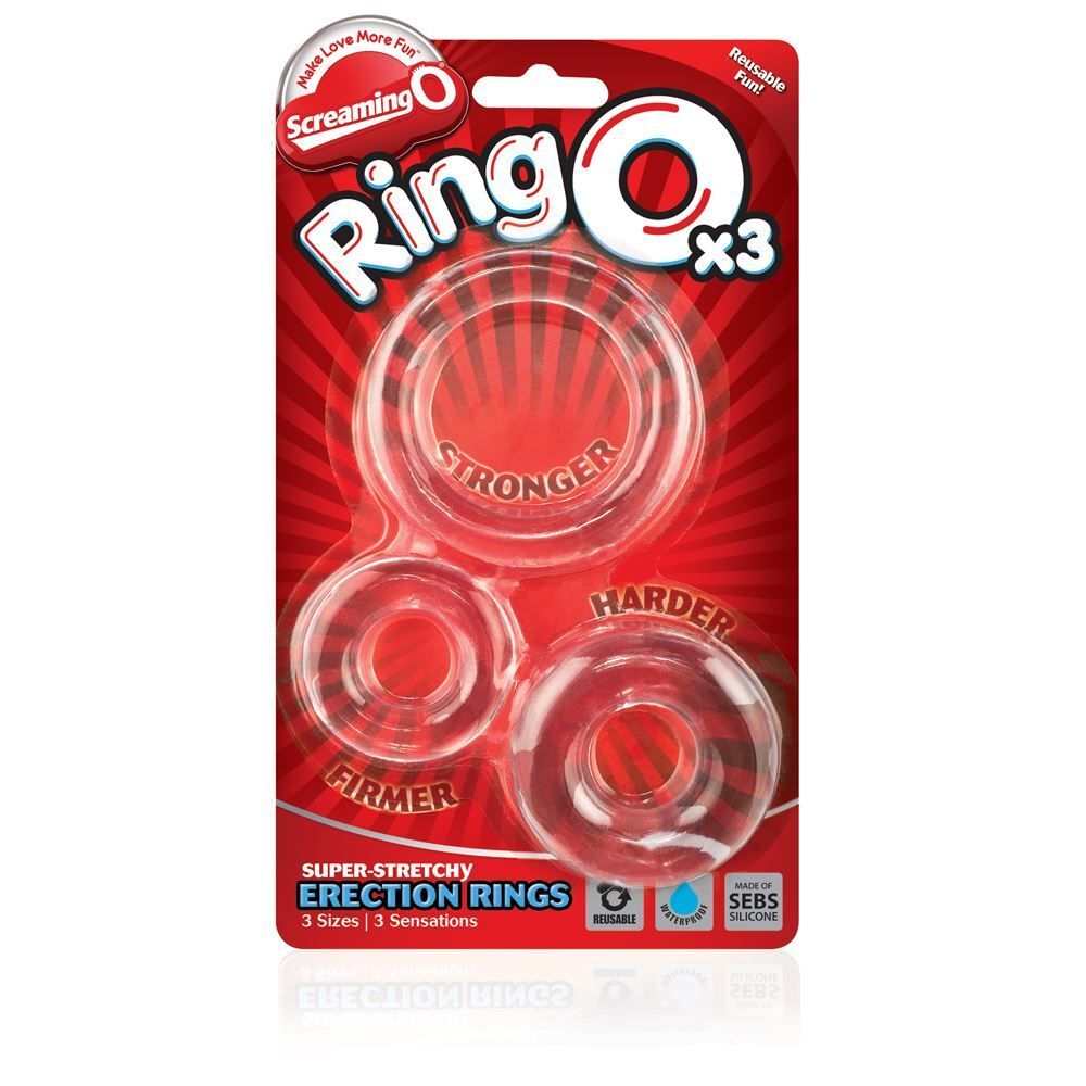 Screaming O RingO x3 Clear Cock Rings - Image 2