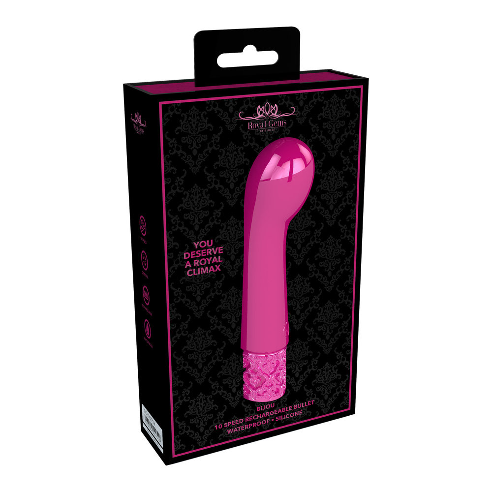 Royal Gems Bijou Rechargeable Silicone Bullet Pink - Image 4