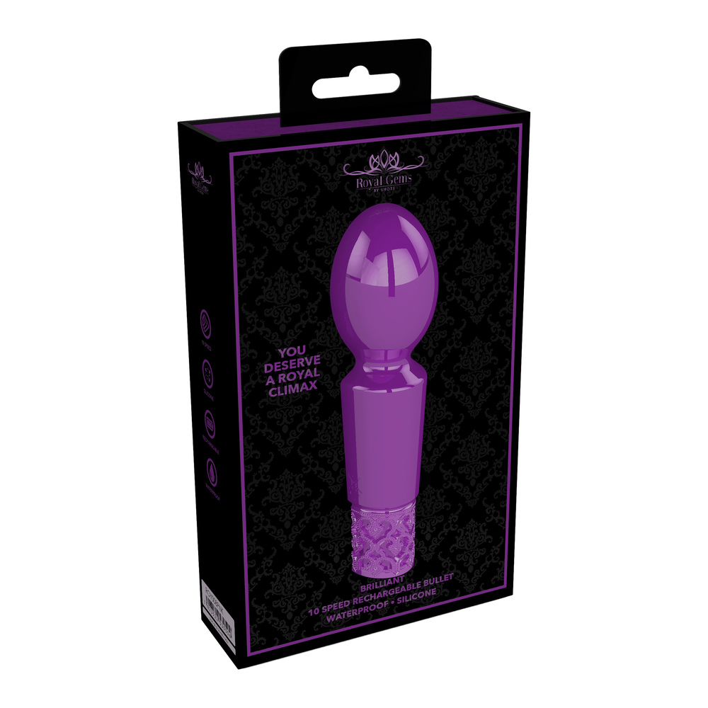 Royal Gems Brilliant Rechargeable Bullet Purple - Image 3