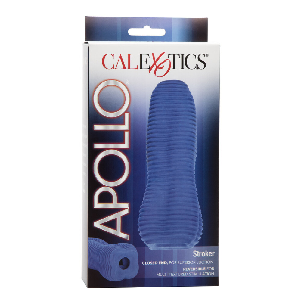 Apollo Stroker Closed End Textured Masturbator Blue - Image 4