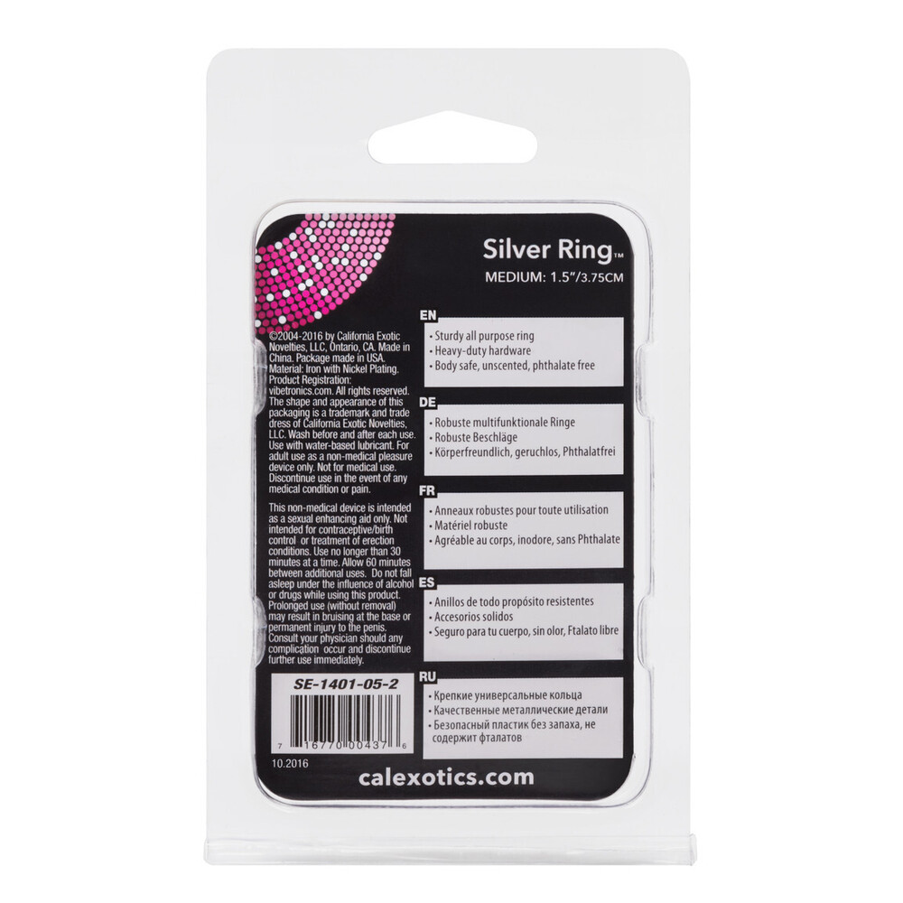 Medium Silver Cock Ring - Image 4