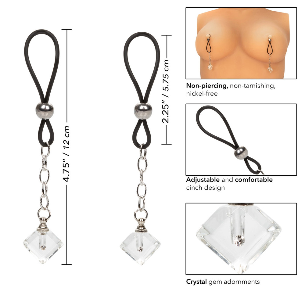 Nipple Play NonPiercing Nipple Jewellery Crystal Gem - Image 2