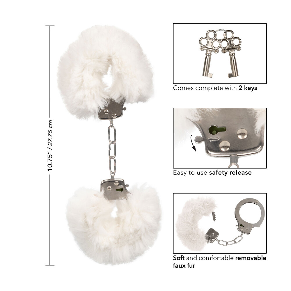 Ultra Fluffy Furry Cuffs White - Image 4