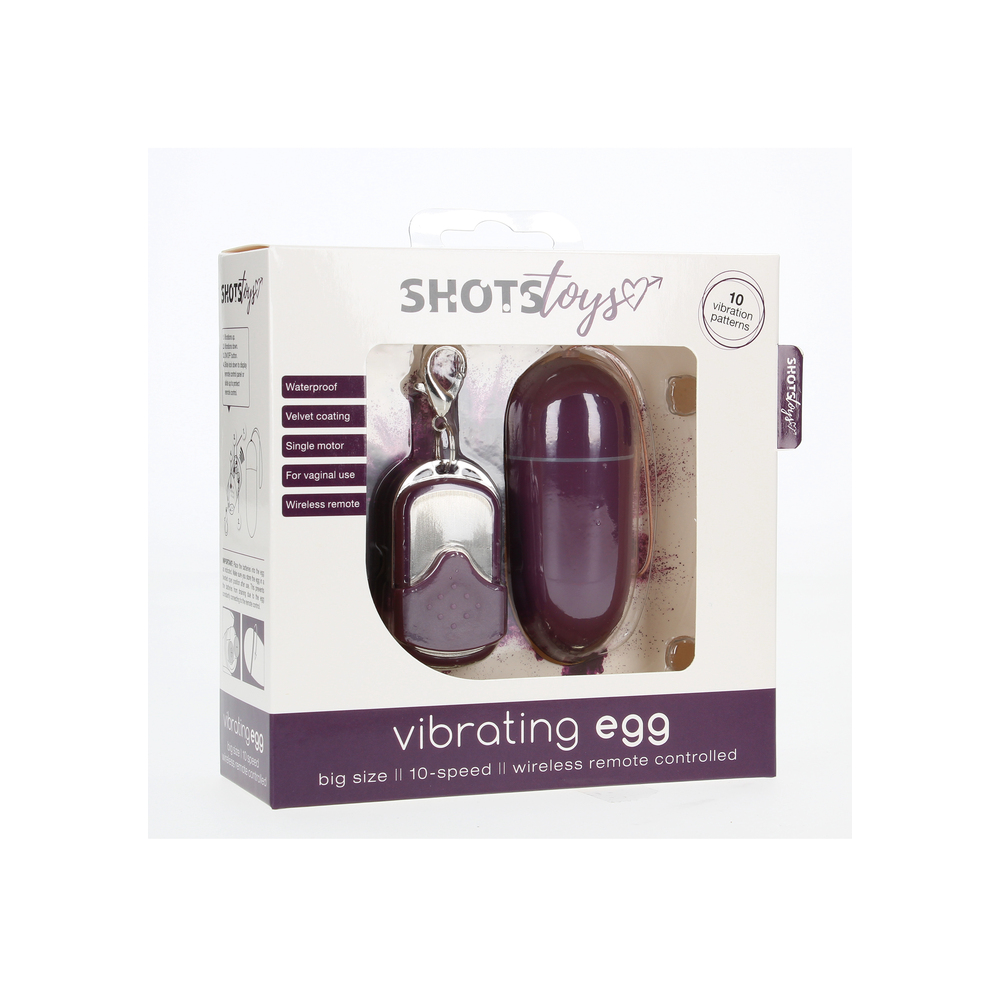 10 Speed Remote Vibrating Egg BIG Purple - Image 4