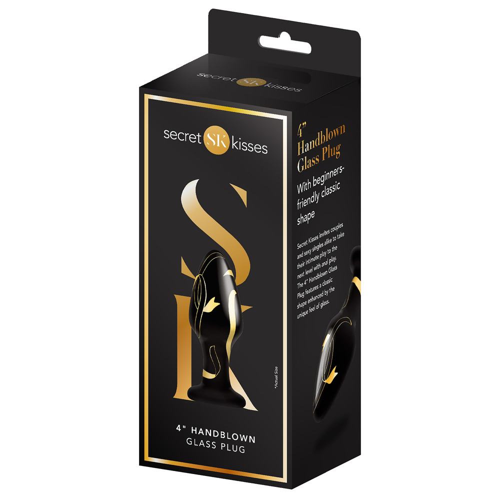 Secret Kisses 4 Inch Glass Butt Plug - Image 3