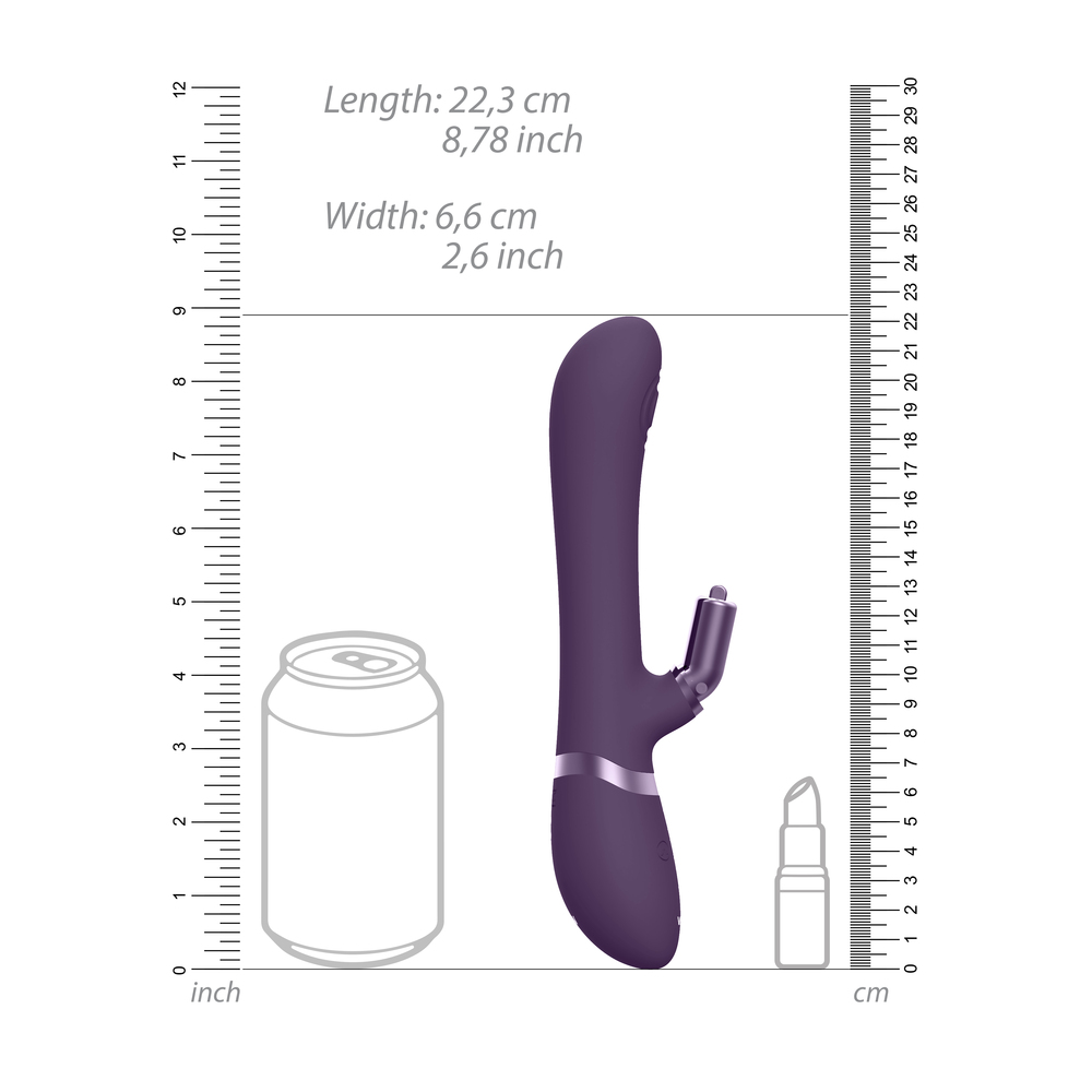 Vive Etsu Interchangeable Rabbit Vibrator Purple - Image 3